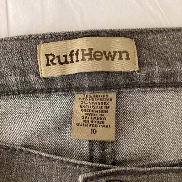 Ruff Hewn Grey Denim Jean Mini Skirt 10 Western Cowgirl Rodeo Cowgirl Chic - Picture 3 of 6